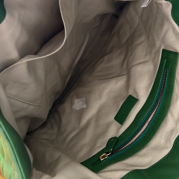 J crew Green leather tote bag - Picture 3 of 4